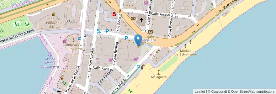 Mapa de ubicacion de Delicias del Mar en 西班牙, 安达鲁西亚, Málaga, Málaga-Costa Del Sol, Málaga.