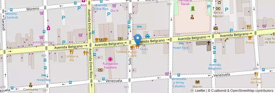 Mapa de ubicacion de Delicias Peruanas, Montserrat en Argentinien, Ciudad Autónoma De Buenos Aires, Comuna 1, Buenos Aires.