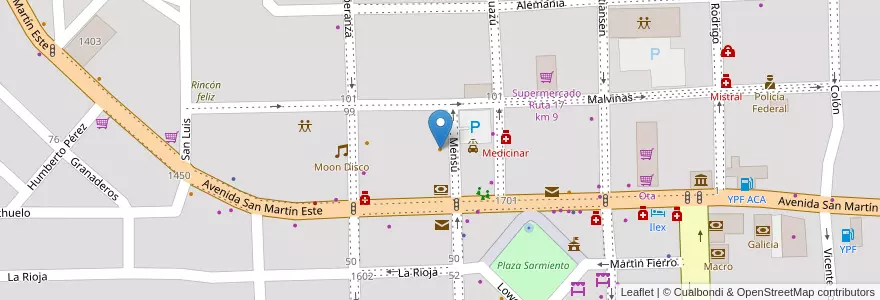 Mapa de ubicacion de Delicity en الأرجنتين, Misiones, Departamento Eldorado, Municipio De Eldorado, Eldorado.