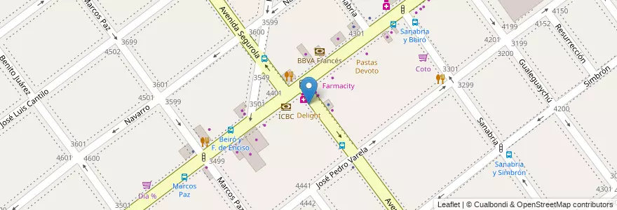 Mapa de ubicacion de Delight, Villa Devoto en アルゼンチン, Ciudad Autónoma De Buenos Aires, ブエノスアイレス, Comuna 11.