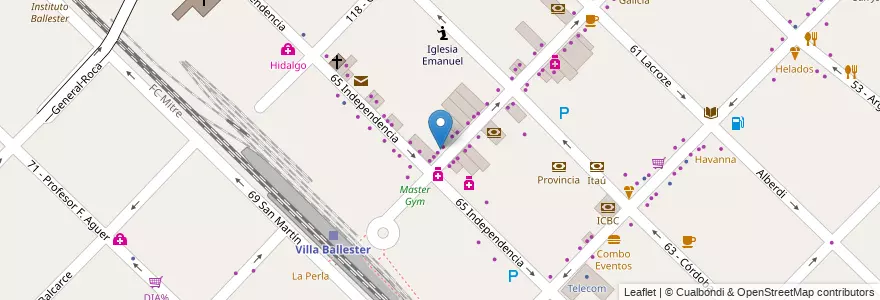 Mapa de ubicacion de Delikatessen en آرژانتین, استان بوئنوس آیرس, Partido De General San Martín, Villa Ballester.