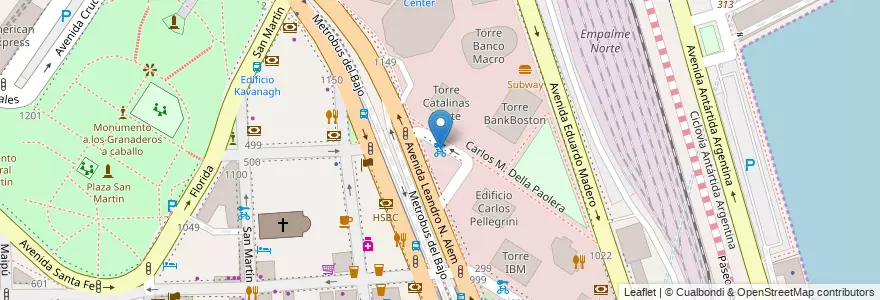 Mapa de ubicacion de Della Paolera, Retiro en 阿根廷, Ciudad Autónoma De Buenos Aires, Comuna 1, 布宜诺斯艾利斯.