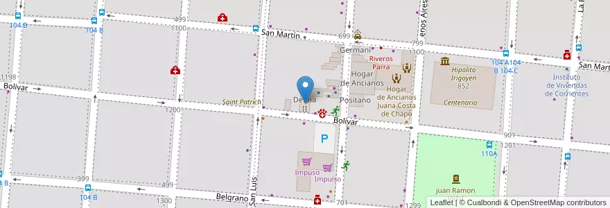 Mapa de ubicacion de Delma II en Argentine, Corrientes, Departamento Capital, Corrientes, Corrientes.