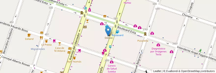 Mapa de ubicacion de Deluxe en Argentina, Buenos Aires, Partido De Moreno, Moreno.