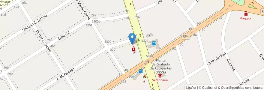 Mapa de ubicacion de Demetrio en アルゼンチン, ブエノスアイレス州, Partido De Quilmes, Villa La Florida.