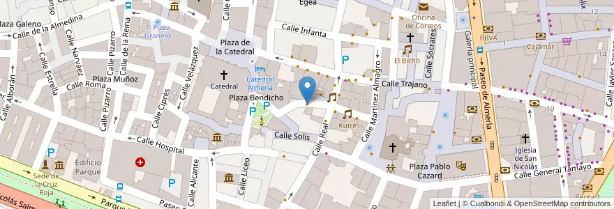 Mapa de ubicacion de Demodé Pub en Spanien, Andalusien, Almería, Almería.