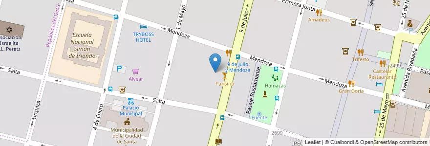 Mapa de ubicacion de Demos en Argentinië, Santa Fe, Departamento La Capital, Santa Fe Capital, Santa Fe.