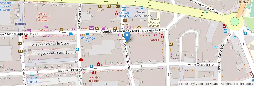 Mapa de ubicacion de Dena Ona en Spanje, Baskenland, Biskaje, Bilboaldea, Bilbao.