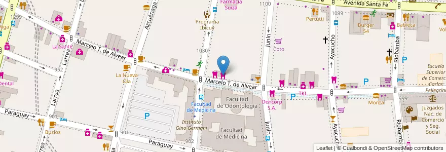 Mapa de ubicacion de Denimed, Recoleta en 阿根廷, Ciudad Autónoma De Buenos Aires, Comuna 2, 布宜诺斯艾利斯.