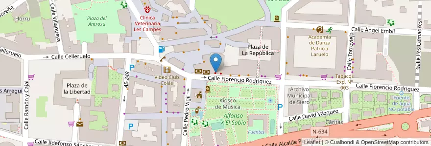 Mapa de ubicacion de Dental Calero en スペイン, アストゥリアス州, アストゥリアス州, Siero.
