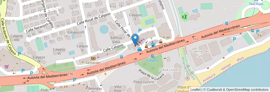Mapa de ubicacion de Dental Clinic Calypso en Spanien, Andalusien, Málaga, Costa Del Sol Occidental.