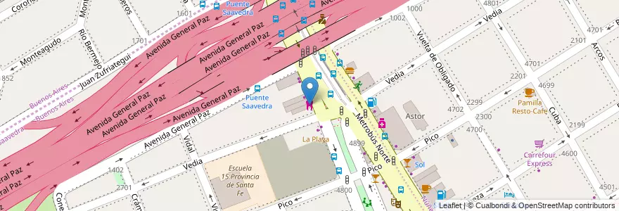 Mapa de ubicacion de Dental Norte, Saavedra en Argentina, Ciudad Autónoma De Buenos Aires, Partido De Vicente López, Buenos Aires, Vicente López.