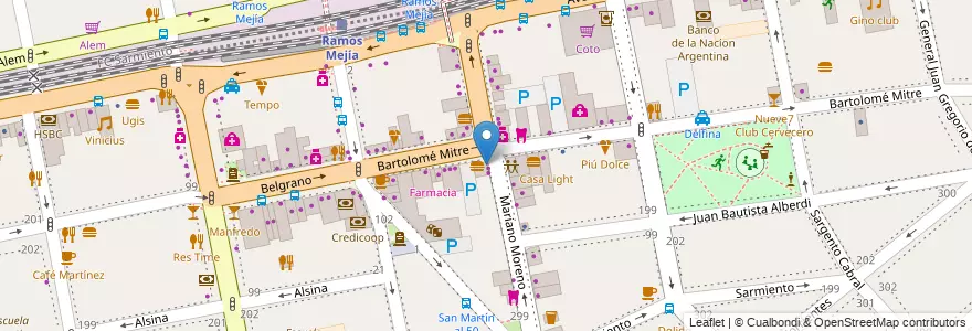 Mapa de ubicacion de Dental Total en Arjantin, Buenos Aires, Partido De La Matanza, Ramos Mejía.