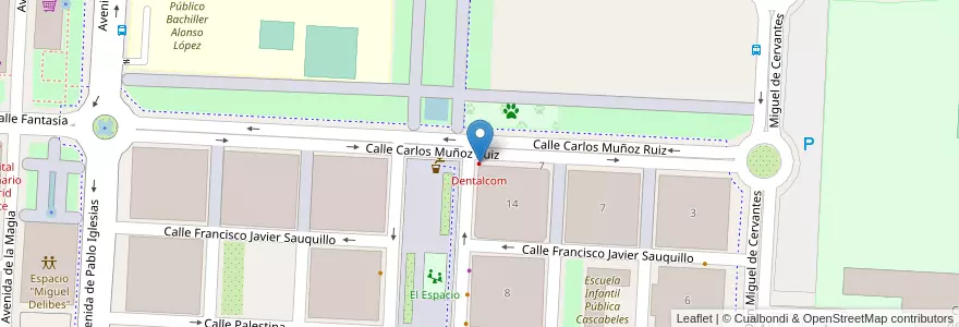 Mapa de ubicacion de Dentalcom en 스페인, Comunidad De Madrid, Comunidad De Madrid, Área Metropolitana De Madrid Y Corredor Del Henares, Alcobendas.