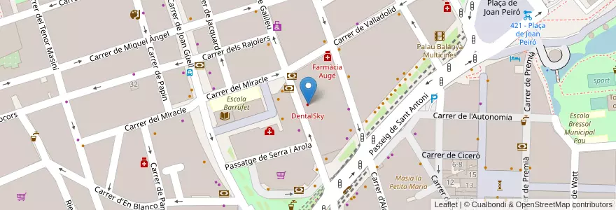 Mapa de ubicacion de DentalSky en Spagna, Catalunya, Barcelona, Barcelonès, Barcelona.