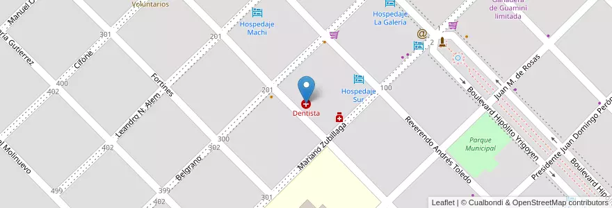 Mapa de ubicacion de Dentista en Arjantin, Buenos Aires, Partido De Guaminí, Guaminí.