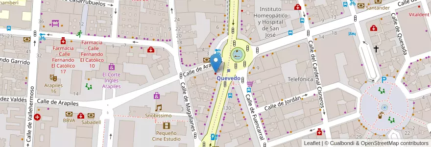 Mapa de ubicacion de Dentix en 스페인, Comunidad De Madrid, Comunidad De Madrid, Área Metropolitana De Madrid Y Corredor Del Henares, 마드리드.