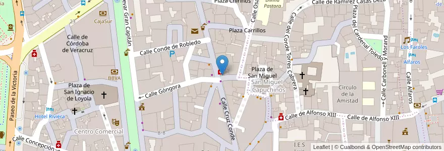 Mapa de ubicacion de Dentix en スペイン, アンダルシア州, コルドバ, コルドバ.