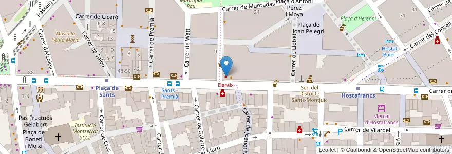Mapa de ubicacion de Dentix en Испания, Каталония, Барселона, Барселонес, Барселона.