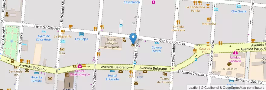 Mapa de ubicacion de Departamento Bomberos en الأرجنتين, Salta, Capital, Municipio De Salta, Salta.
