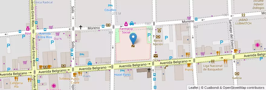 Mapa de ubicacion de Departamento Central de la Policía Federal Argentina, Montserrat en Argentine, Ciudad Autónoma De Buenos Aires, Comuna 1, Buenos Aires.