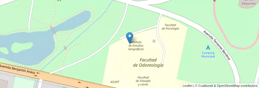 Mapa de ubicacion de Departamento de Geografia en 阿根廷, Tucumán, San Miguel De Tucumán, Departamento Capital, San Miguel De Tucumán.