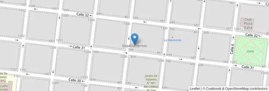 Mapa de ubicacion de Departamentos en Argentina, Buenos Aires, Partido De Veinticinco De Mayo, Veinticinco De Mayo.