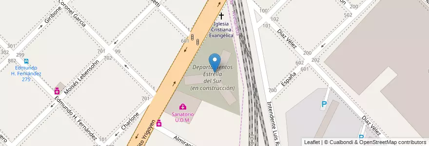 Mapa de ubicacion de Departamentos Estrella del Sur (en construcción) en Argentinië, Buenos Aires, Partido De Avellaneda.