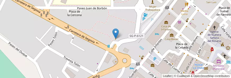 Mapa de ubicacion de DePaso Cervecería en Spanien, Kastilien Und León, Segovia, Real Sitio De San Ildefonso.