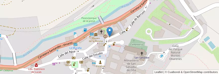 Mapa de ubicacion de Deportivo en スペイン, カスティーリャ・イ・レオン州, Burgos, La Bureba, Oña.