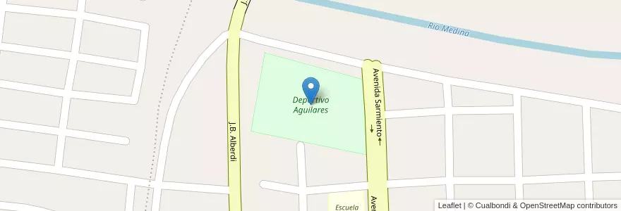 Mapa de ubicacion de Deportivo Aguilares en アルゼンチン, トゥクマン州, Departamento Río Chico, Aguilares, Municipio De Aguilares.