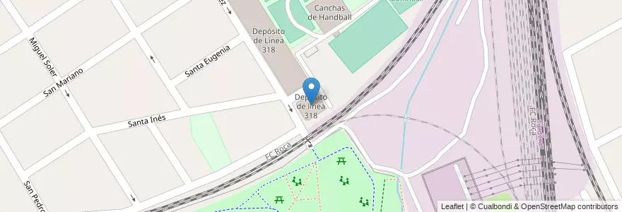Mapa de ubicacion de Depósito de línea 318 en Arjantin, Buenos Aires, Partido De Lomas De Zamora, Turdera.