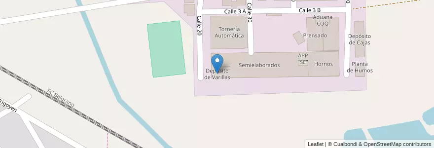 Mapa de ubicacion de Depósito de Varillas en アルゼンチン, ブエノスアイレス州, Partido Del Pilar, Villa Rosa.