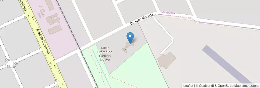 Mapa de ubicacion de Depósito del Taller Protegido en アルゼンチン, ブエノスアイレス州, Partido De Salliqueló.