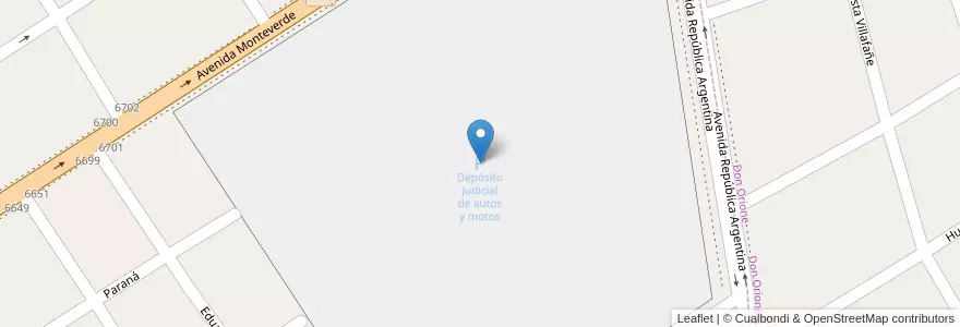 Mapa de ubicacion de Depósito judicial de autos y motos en Arjantin, Buenos Aires, Partido De Almirante Brown, Burzaco.