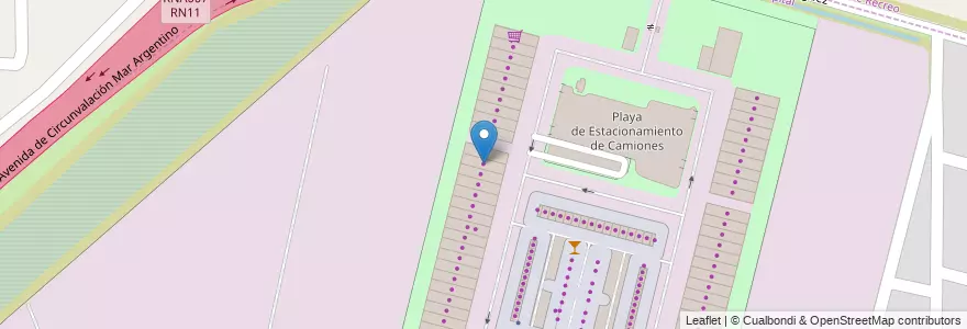 Mapa de ubicacion de Deposito N°24 TONY CANCIANI PUETO 94 en アルゼンチン, サンタフェ州, Departamento La Capital, Santa Fe Capital.