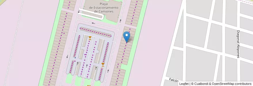 Mapa de ubicacion de Deposito N°47 ROSSI ALBERTO Puesto 40 en アルゼンチン, サンタフェ州, Departamento La Capital, Santa Fe Capital.