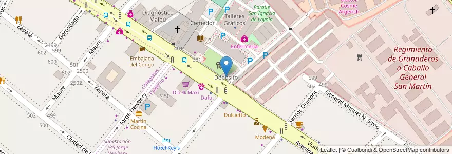 Mapa de ubicacion de Deposito, Palermo en Argentine, Ciudad Autónoma De Buenos Aires, Buenos Aires, Comuna 14.