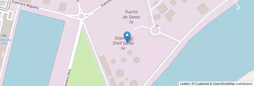 Mapa de ubicacion de Deposito Shell Santa Fe en آرژانتین, سانتافه, Departamento La Capital, Santa Fe Capital, سانتافه.