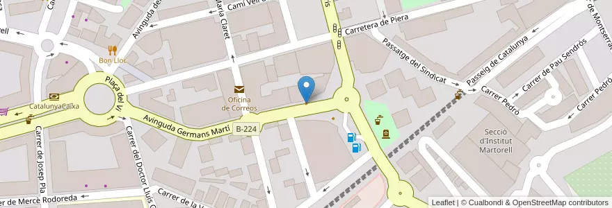 Mapa de ubicacion de Der Eben en 스페인, Catalunya, Barcelona, Baix Llobregat, Martorell.