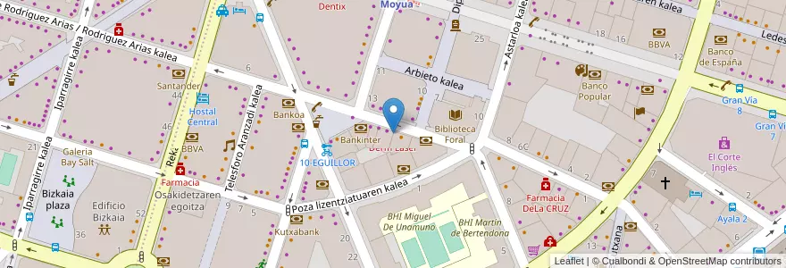 Mapa de ubicacion de Derm Laser en Испания, Страна Басков, Bizkaia, Bilboaldea, Бильбао.