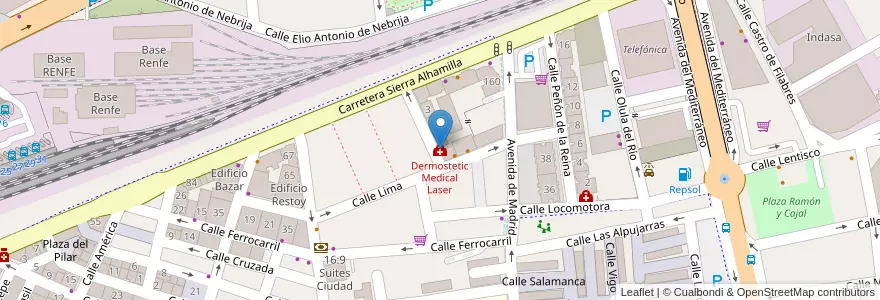 Mapa de ubicacion de Dermostetic Medical Laser en Испания, Андалусия, Альмерия, Альмерия.