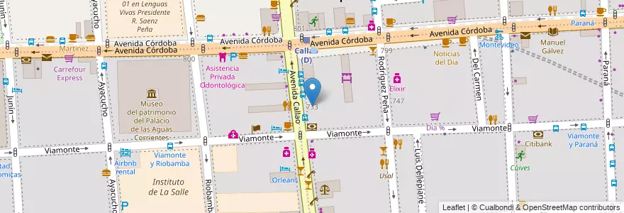 Mapa de ubicacion de DeRose Method - Sede Callao, San Nicolas en Argentinië, Ciudad Autónoma De Buenos Aires, Buenos Aires.