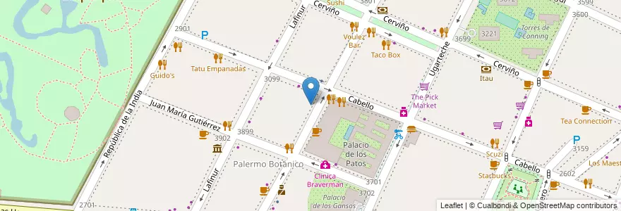 Mapa de ubicacion de DeRose Method - Sede Cerviño, Palermo en 아르헨티나, Ciudad Autónoma De Buenos Aires, 부에노스아이레스, Comuna 14.