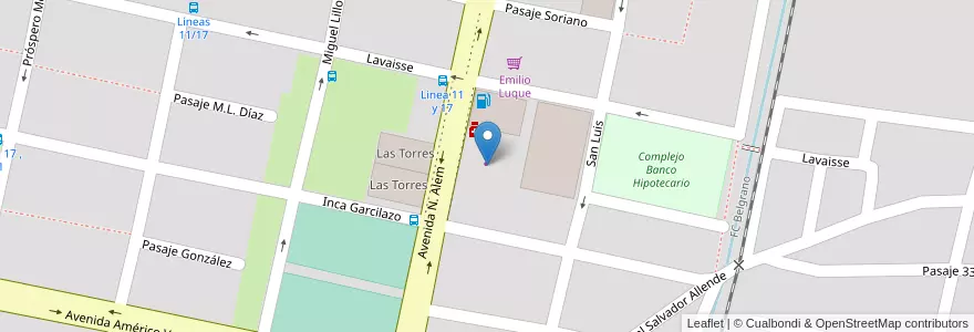 Mapa de ubicacion de Desarmadero en Argentinien, Tucumán, San Miguel De Tucumán, Departamento Capital, San Miguel De Tucumán.