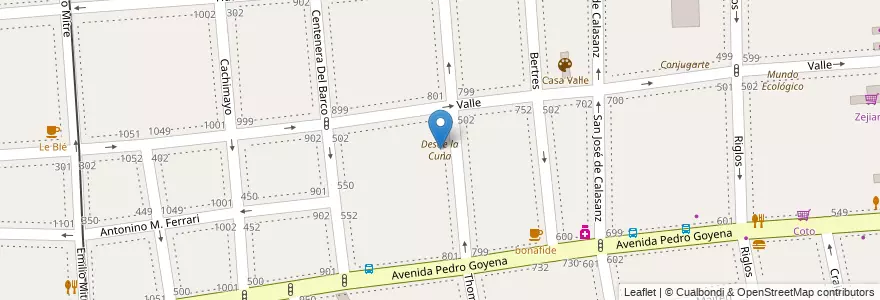 Mapa de ubicacion de Desde la Cuna, Caballito en Argentina, Ciudad Autónoma De Buenos Aires, Buenos Aires, Comuna 6.