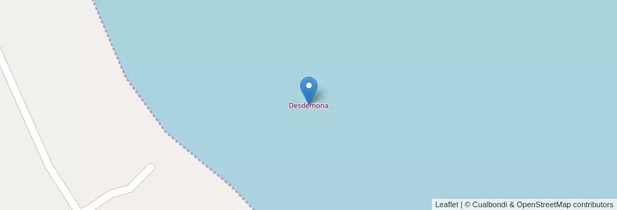 Mapa de ubicacion de Desdemona en Arjantin, Tierra Del Fuego, Departamento Tolhuin.