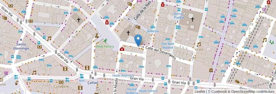 Mapa de ubicacion de DESENGAÑO, CALLE, DEL,11 en Испания, Мадрид, Мадрид, Área Metropolitana De Madrid Y Corredor Del Henares, Мадрид.