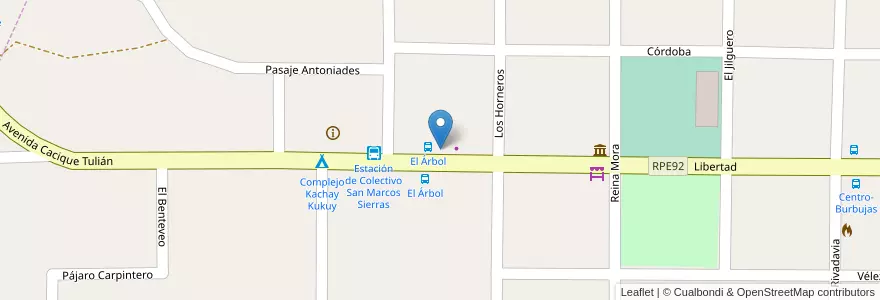 Mapa de ubicacion de Despensa en 阿根廷, Córdoba, Departamento Cruz Del Eje, Pedanía San Marcos, San Marcos Sierras, Municipio De San Marcos Sierras, San Marcos Sierra.