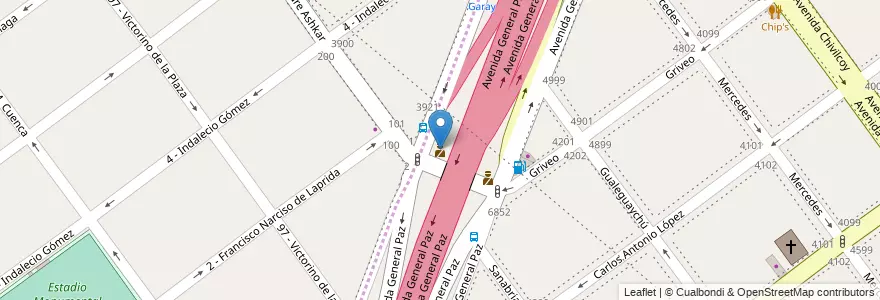 Mapa de ubicacion de Destacamento 6bis Comisaría 45º en الأرجنتين, بوينس آيرس.